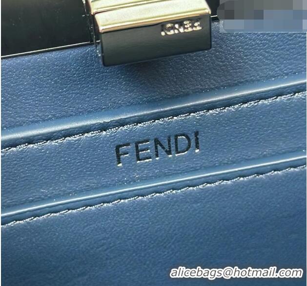 New Discount Fendi Peekaboo ISeeU Petite Bag in Python Leather 80062A Black 2026 Top