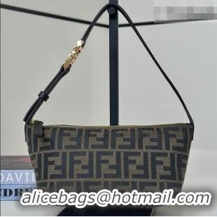 Grade Cheap Fendi Small Vanity Pouch Bag in FF Jacquard Fabric 8715 2026 Top