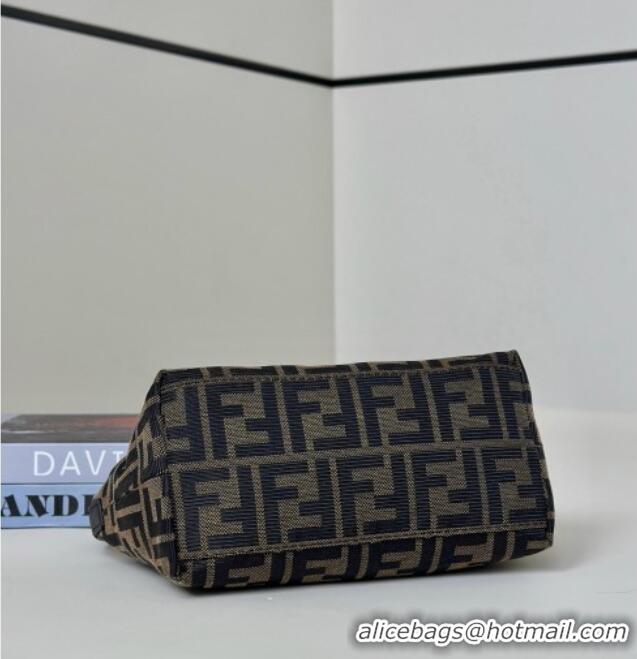 Grade Cheap Fendi Small Vanity Pouch Bag in FF Jacquard Fabric 8715 2026 Top