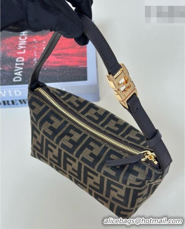 Grade Cheap Fendi Small Vanity Pouch Bag in FF Jacquard Fabric 8715 2026 Top
