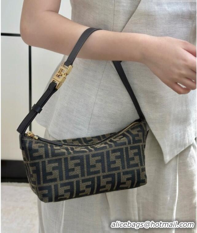 Grade Cheap Fendi Small Vanity Pouch Bag in FF Jacquard Fabric 8715 2026 Top