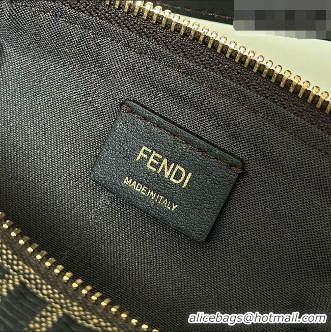 Grade Cheap Fendi Small Vanity Pouch Bag in FF Jacquard Fabric 8715 2026 Top