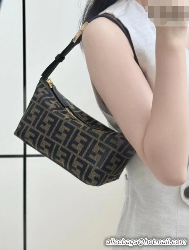 Grade Cheap Fendi Small Vanity Pouch Bag in FF Jacquard Fabric 8715 2026 Top