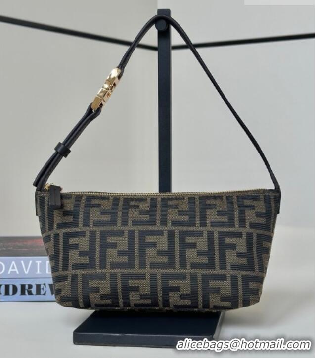 Grade Cheap Fendi Small Vanity Pouch Bag in FF Jacquard Fabric 8715 2026 Top