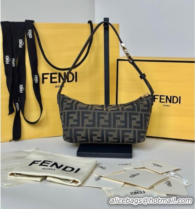 Grade Cheap Fendi Small Vanity Pouch Bag in FF Jacquard Fabric 8715 2026 Top