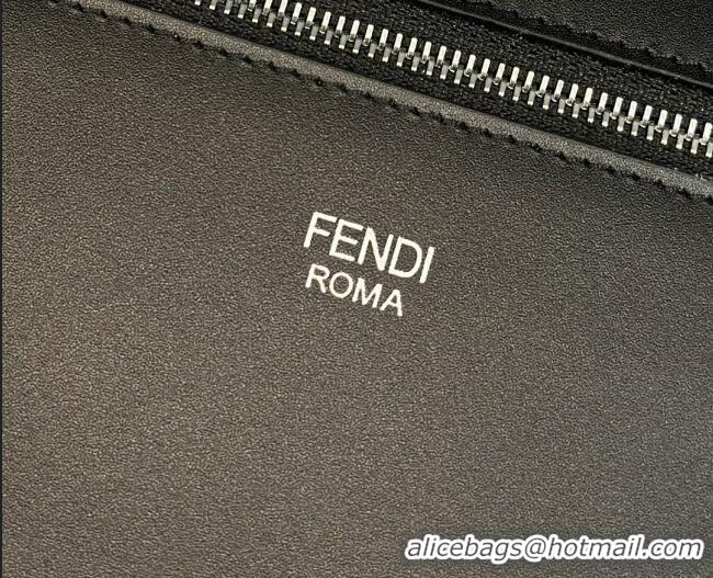 Luxury Discount Fendi Large Peekaboo Tote Bag in Denim-effect FF Jacquard Bag 6805 Blue 2026