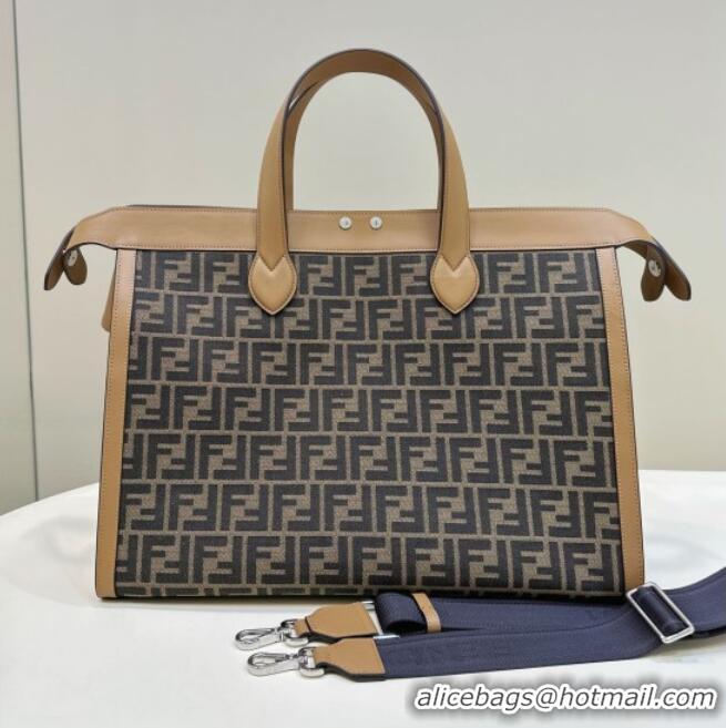 Reasonable Price Fendi Large Peekaboo Tote Bag in Brown FF Jacquard Bag 6805 2026