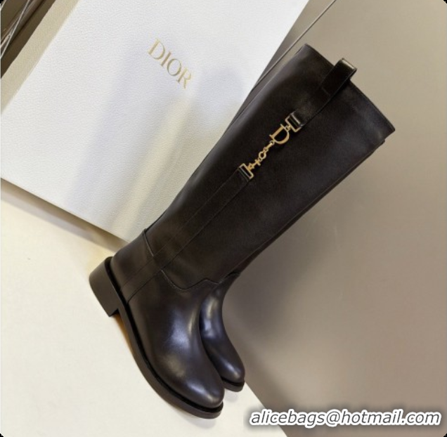 Perfect Dior Diorly Boot in Black Shiny Calfskin D091138 2026