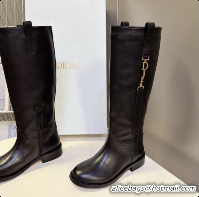 Perfect Dior Diorly Boot in Black Shiny Calfskin D091138 2026