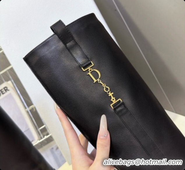 Perfect Dior Diorly Boot in Black Shiny Calfskin D091138 2026