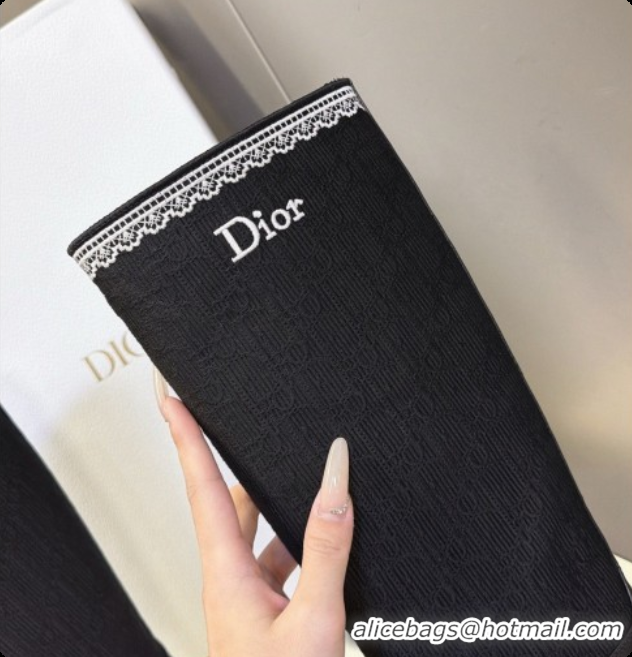 Super Quality Dior Dentelle Boot in Black Calfskin & Oblique Embroidered Cotton and White Lace 6091141 2026