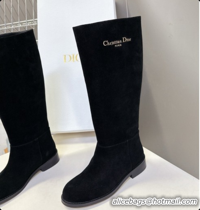 Affordable Price Dior D-Town Boot in Black Suede Calfskin D091145 2026