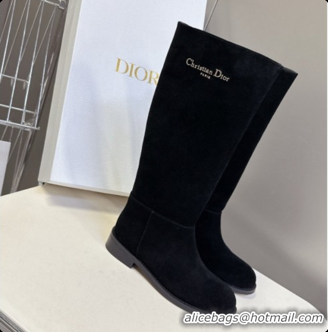 Affordable Price Dior D-Town Boot in Black Suede Calfskin D091145 2026