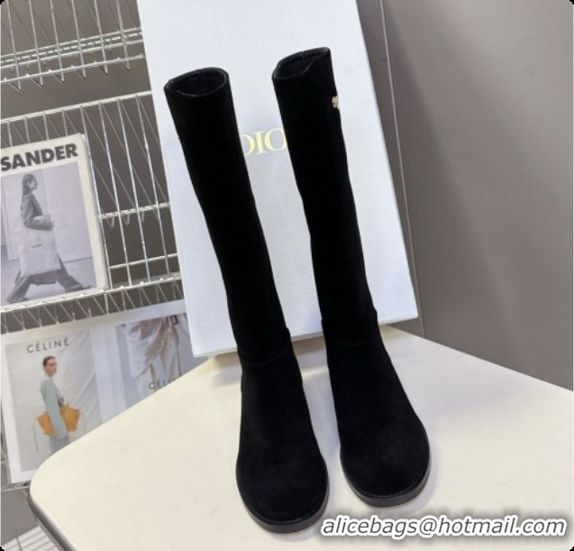 Affordable Price Dior D-Town Boot in Black Suede Calfskin D091145 2026