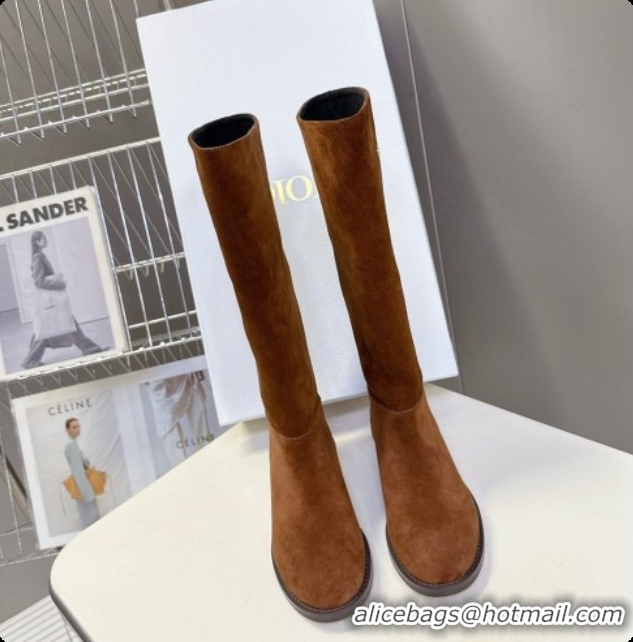 Best Quality Dior D-Town Boot in Brown Suede Calfskin D091146 2026