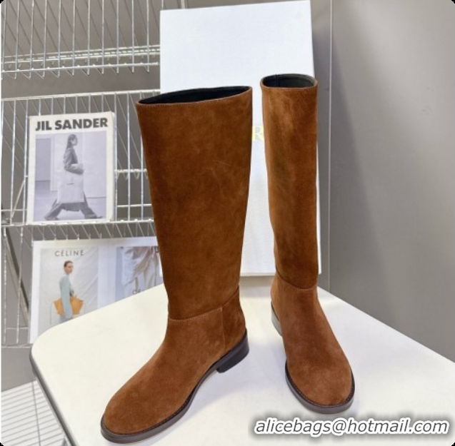 Best Quality Dior D-Town Boot in Brown Suede Calfskin D091146 2026