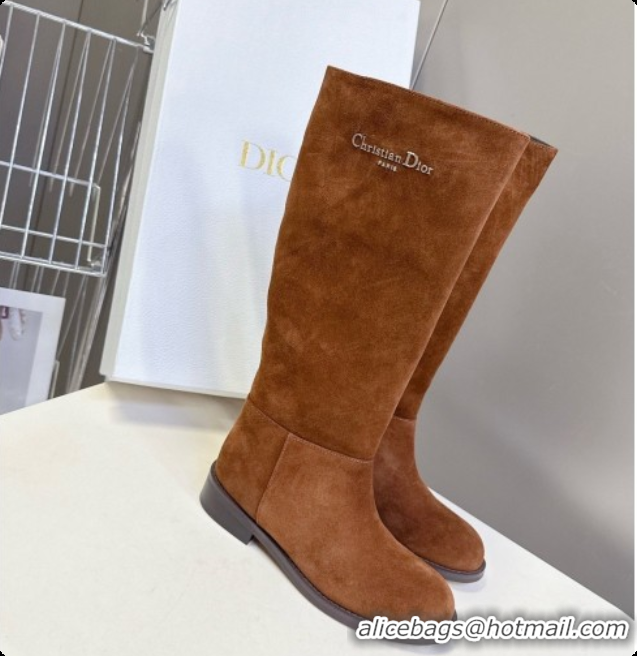 Best Quality Dior D-Town Boot in Brown Suede Calfskin D091146 2026