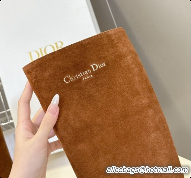 Best Quality Dior D-Town Boot in Brown Suede Calfskin D091146 2026