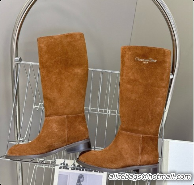 Best Quality Dior D-Town Boot in Brown Suede Calfskin D091146 2026