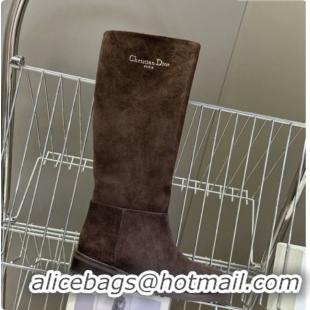 Best Design Dior D-Town Boot in Dark Brown Suede Calfskin D091147 2026