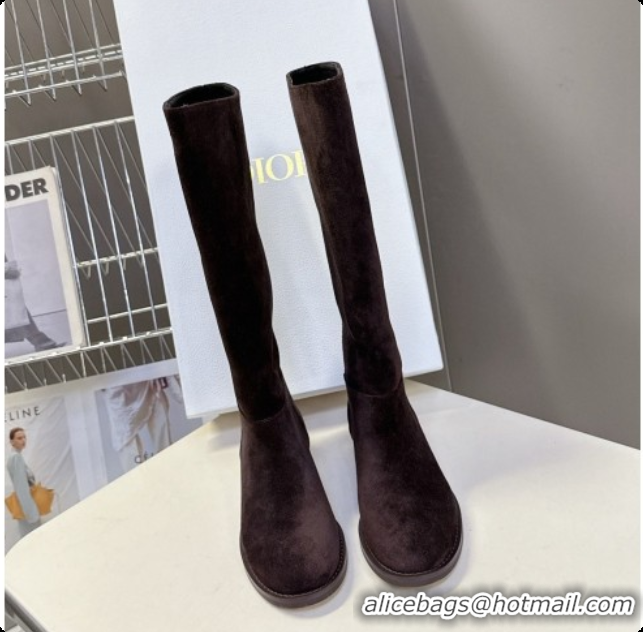 Best Design Dior D-Town Boot in Dark Brown Suede Calfskin D091147 2026