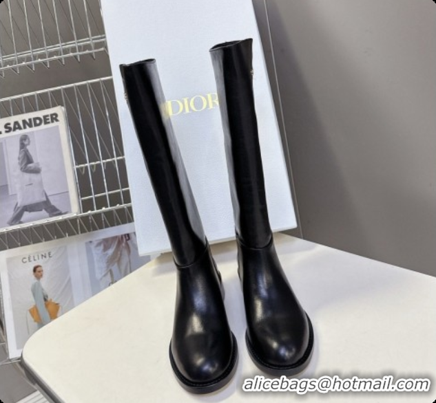 Reasonable Price Dior D-Town Boot in Black Supple Calfskin D091148 2026