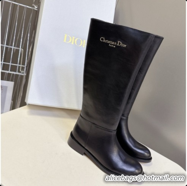 Reasonable Price Dior D-Town Boot in Black Supple Calfskin D091148 2026
