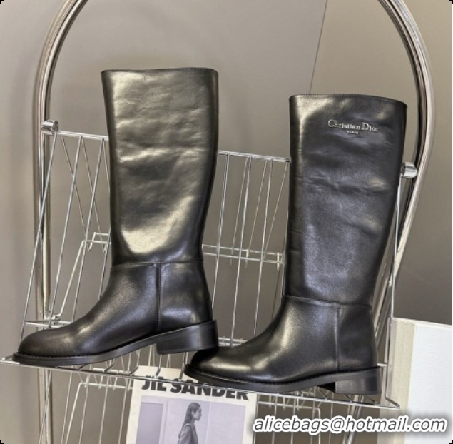 Reasonable Price Dior D-Town Boot in Black Supple Calfskin D091148 2026