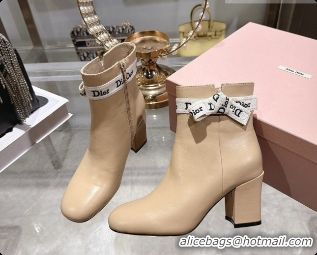 Classic Practical Dior J'Adior Heeled Ankle Boot in Black Leather D091149 Beige 2026