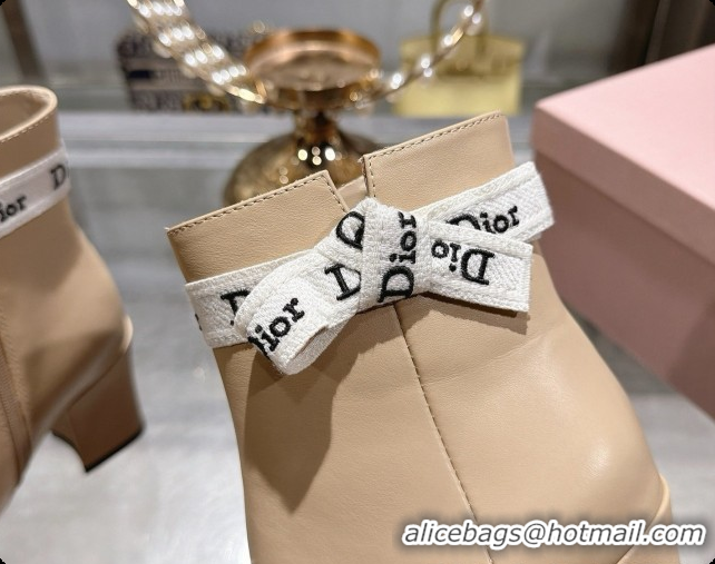 Classic Practical Dior J'Adior Heeled Ankle Boot in Black Leather D091149 Beige 2026