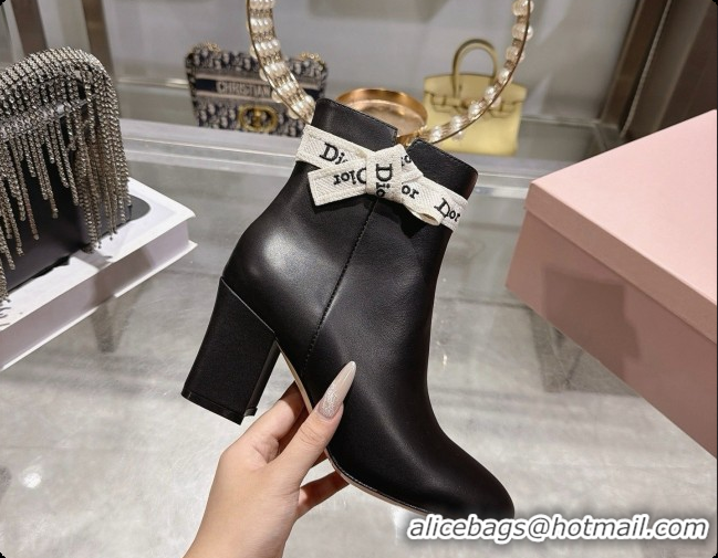 Dior J'Adior Heeled Ankle Boot in Black Leather D091151 Black 2026
