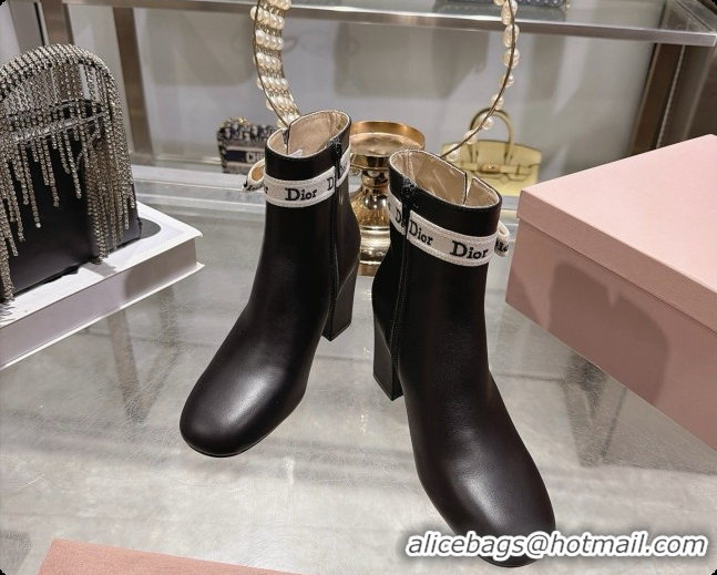 Dior J'Adior Heeled Ankle Boot in Black Leather D091151 Black 2026