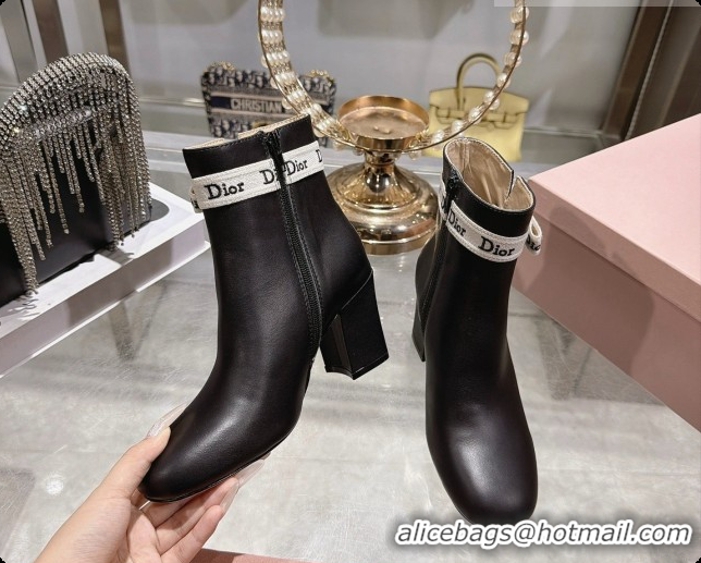 Dior J'Adior Heeled Ankle Boot in Black Leather D091151 Black 2026