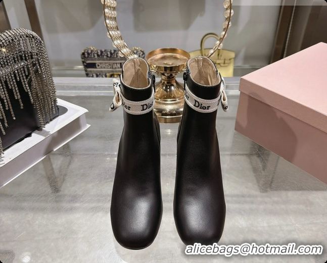 Dior J'Adior Heeled Ankle Boot in Black Leather D091151 Black 2026