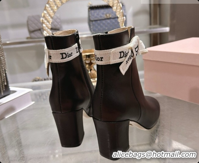 Dior J'Adior Heeled Ankle Boot in Black Leather D091151 Black 2026