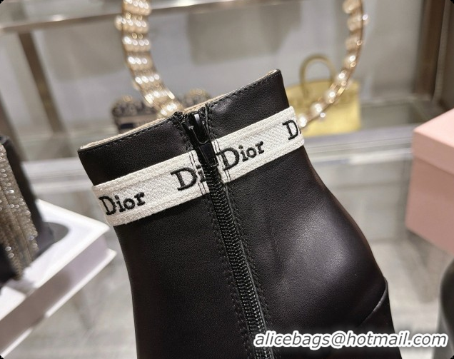 Dior J'Adior Heeled Ankle Boot in Black Leather D091151 Black 2026