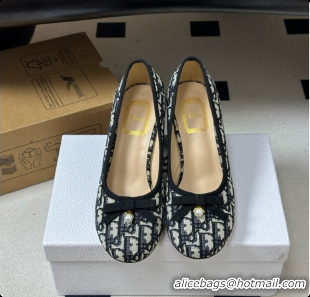 Unique Style Dior Ballet Pumps in Dior Oblique Motif 8cm Heel D091159 2026