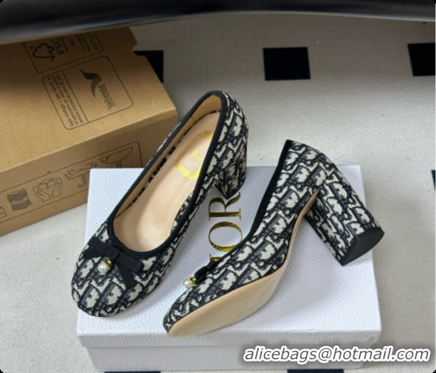 Unique Style Dior Ballet Pumps in Dior Oblique Motif 8cm Heel D091159 2026