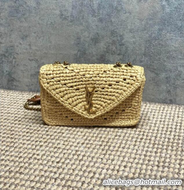 Grade Design Saint Laurent Loulou Mini Bag in Leather & Straw 821749 Beige 2026