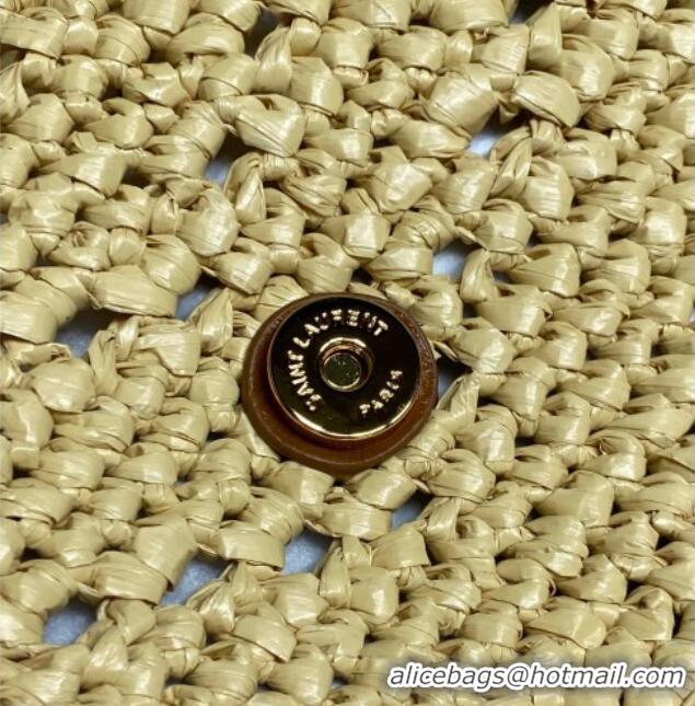 Grade Design Saint Laurent Loulou Mini Bag in Leather & Straw 821749 Beige 2026