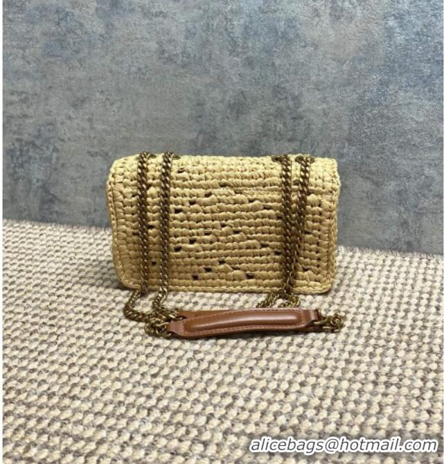 Grade Design Saint Laurent Loulou Mini Bag in Leather & Straw 821749 Beige 2026