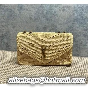 Promotional Saint Laurent Loulou Small Bag in Leather/Straw 801437 Beige 2026