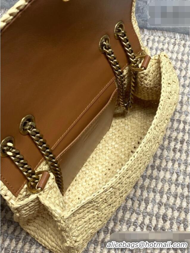 Promotional Saint Laurent Loulou Small Bag in Leather/Straw 801437 Beige 2026