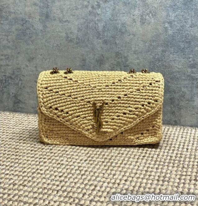 Promotional Saint Laurent Loulou Small Bag in Leather/Straw 801437 Beige 2026