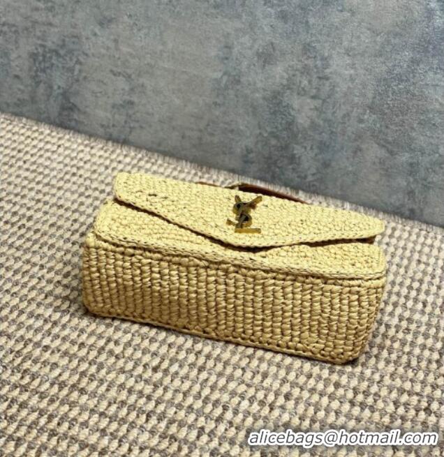 Promotional Saint Laurent Loulou Small Bag in Leather/Straw 801437 Beige 2026