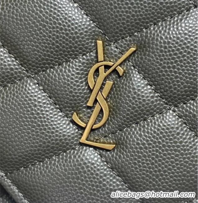 Promotional Saint Laurent PARIS Chain Wallet in Grain De Poudre Leather 871149 Green 2026