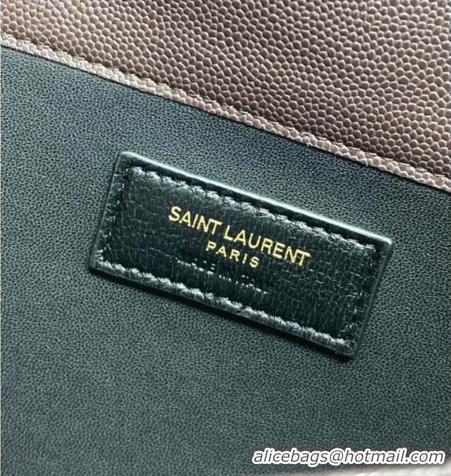 Good Discount Saint Laurent PARIS Pouch in Grain De Poudre Leather 869533 Dark Brown 2026