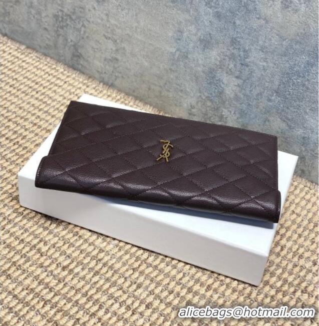 Good Discount Saint Laurent PARIS Pouch in Grain De Poudre Leather 869533 Dark Brown 2026