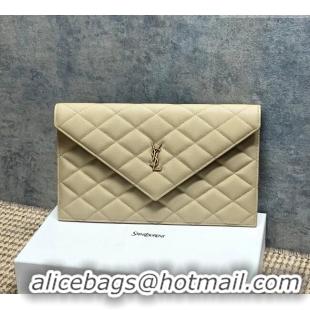 Original Cheap Saint Laurent PARIS Pouch in Grain De Poudre Leather 869533 Beige 2026
