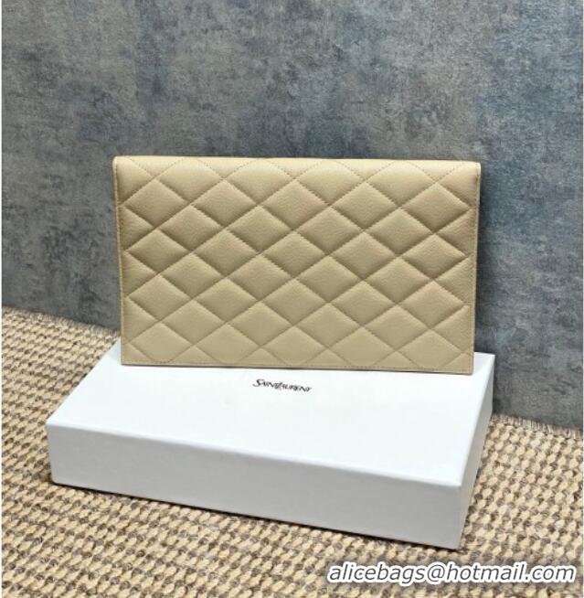 Original Cheap Saint Laurent PARIS Pouch in Grain De Poudre Leather 869533 Beige 2026